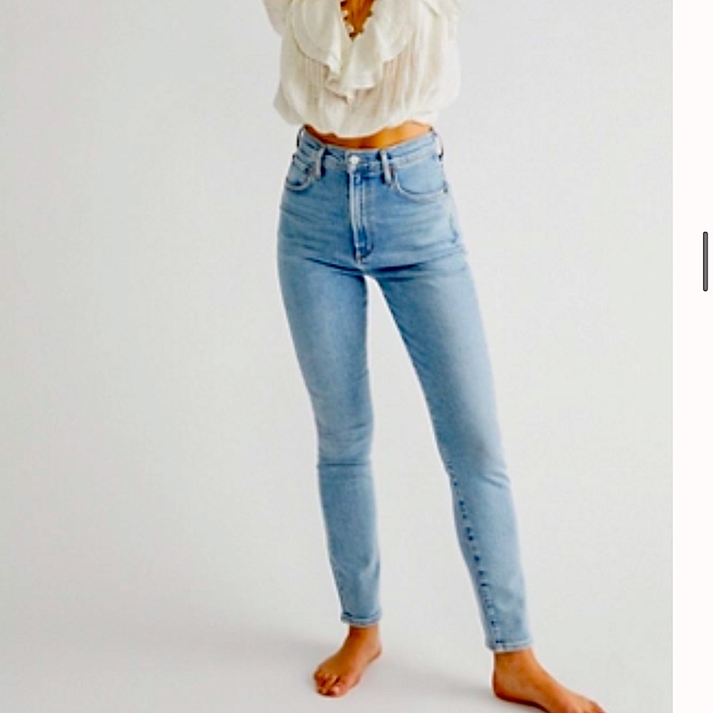 Agolde Light Blue Straight Leg Jeans